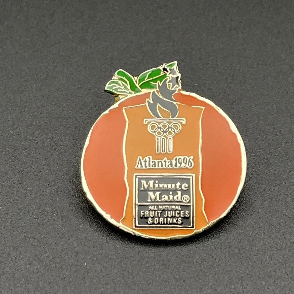 1996‎ Atlanta Olympics Minute Maid Fruit Juice  Sponsor Lapel Hat Pin
